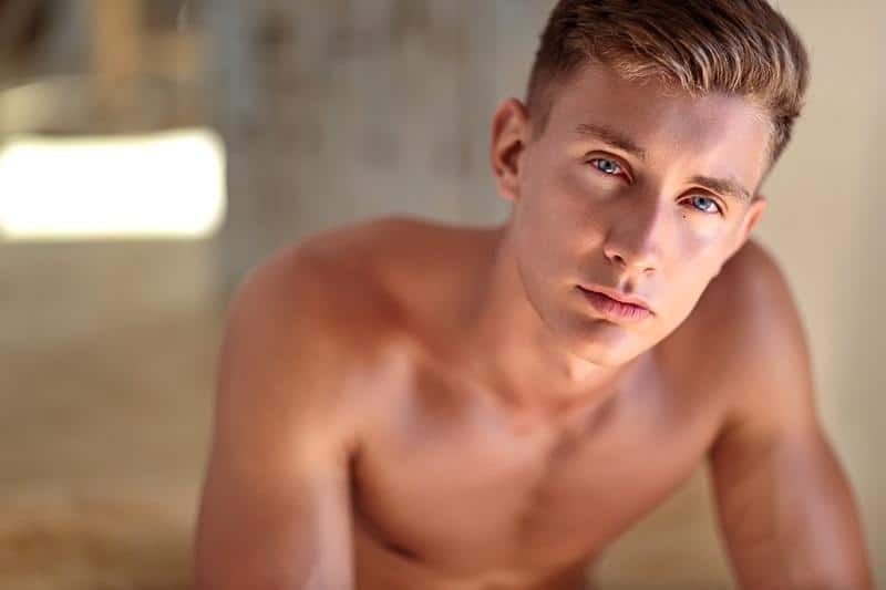 Sexy young hottie Riis Erikson strips off clothes showing us beautifully flexed body soft uncut dick 1 gay porn pics - Sexy young hottie Riis Erikson strips off his clothes showing us his beautifully flexed body and soft uncut dick