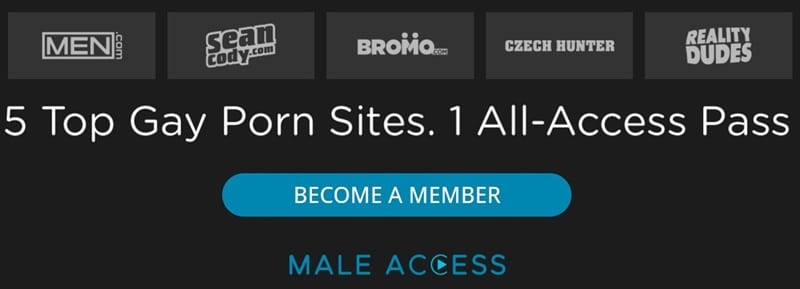 5 hot Gay Porn Sites in 1 all access network membership vert 5 - Horny bearded muscle dude Brysen bottoms for young newbie Sean Cody stud Griffin’s huge thick dick